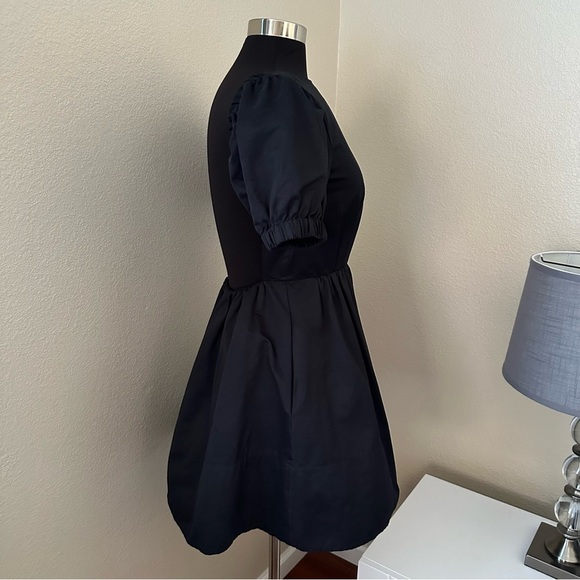 STAUD Alix Puff Sleeve Backless Dress Black Puff Sleeve Mini Sundress Size 4 - Picture 7 of 15